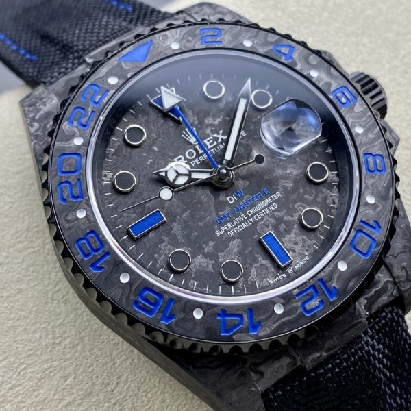 VS Factory Rolex GMT-Master II “DiW Carbon Blue” Forged Carbon Fiber (Custom Edition) — detail view 5