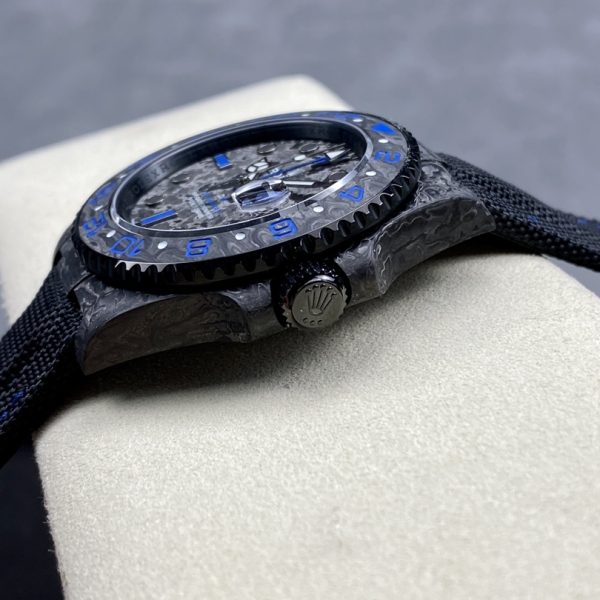 VS Factory Rolex GMT-Master II “DiW Carbon Blue” Forged Carbon Fiber (Custom Edition) — detail view 7