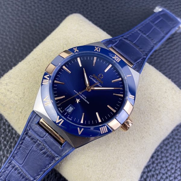 VS Factory Omega Constellation Master Chronometer 41mm Two-Tone Sedna Gold Blue Ceramic… — detail view 2