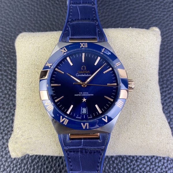 VS Factory Omega Constellation Master Chronometer 41mm Two-Tone Sedna Gold Blue Ceramic… — detail view 1