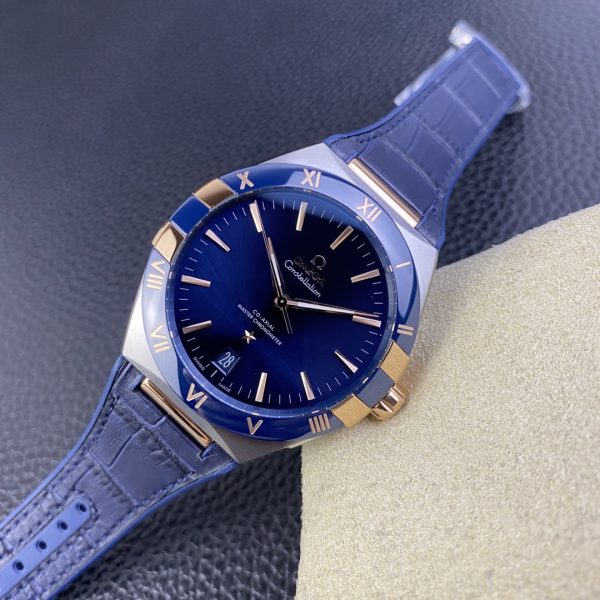 VS Factory Omega Constellation Master Chronometer 41mm Two-Tone Sedna Gold Blue Ceramic… — detail view 4