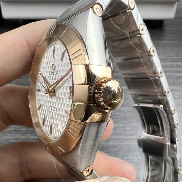 VS Factory Omega Constellation Co-Axial 38mm Two-Tone Sedna Gold (123.20.38.21.02.007) — detail view 3
