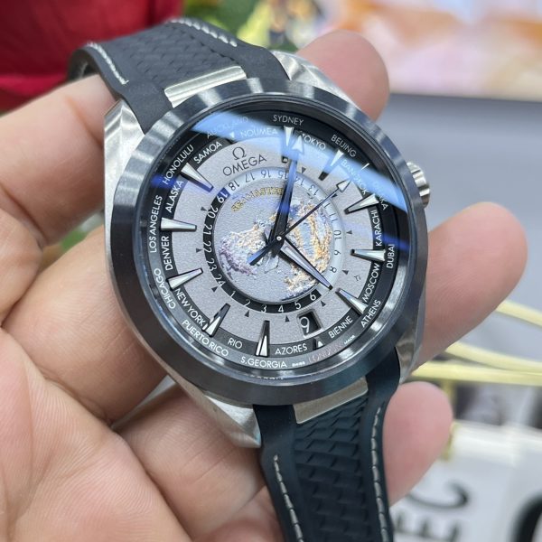 VS Factory Omega Seamaster Aqua Terra 150M Worldtimer 43mm Titanium Grey/Black Dial Ceramic Bezel… — detail view 5