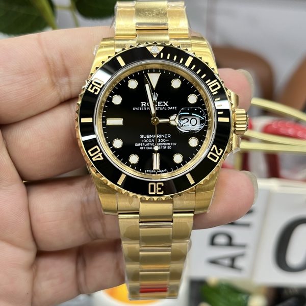 VS Factory Rolex Submariner Date “Solid Gold Black” 40mm (116618LN) — front product view
