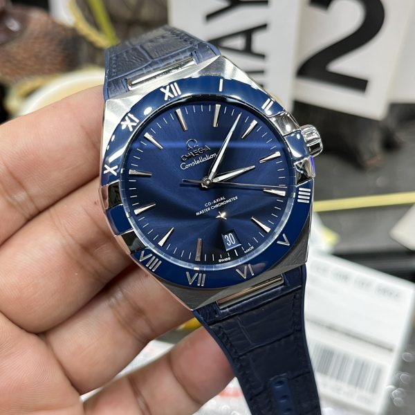 VS Factory Omega Constellation 41mm Steel Blue Ceramic Bezel (131.33.41.21.03.001) — detail view 5