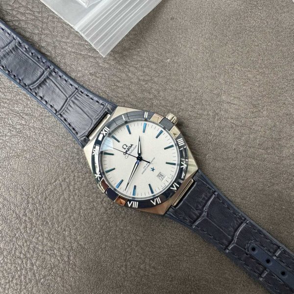 VS Factory Omega Constellation Master Chronometer 41mm White Dial Blue Ceramic Bezel… — detail view 4
