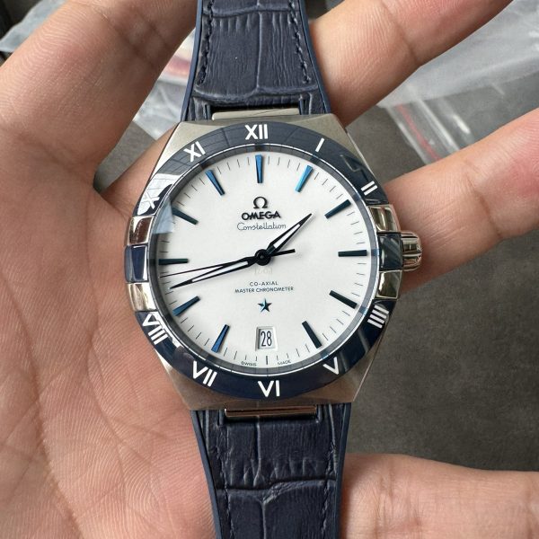 VS Factory Omega Constellation Master Chronometer 41mm White Dial Blue Ceramic Bezel… — detail view 1