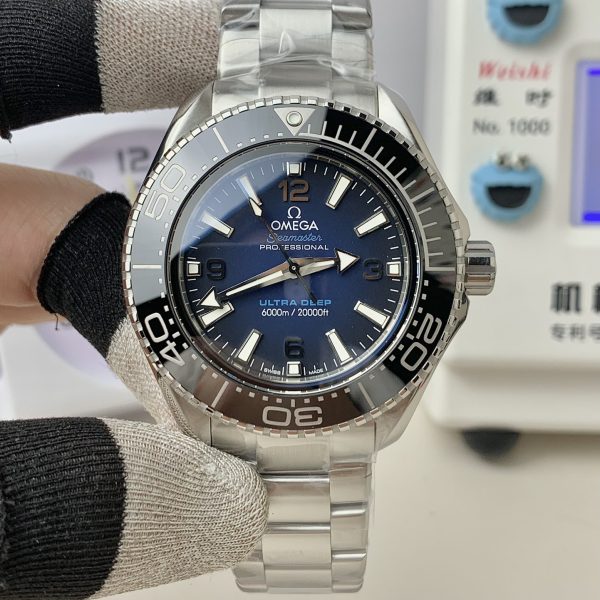 VS Factory Omega Seamaster Planet Ocean Ultra Deep 6000M 45.5mm Gradient Blue Dial Stainless Steel… — front product view
