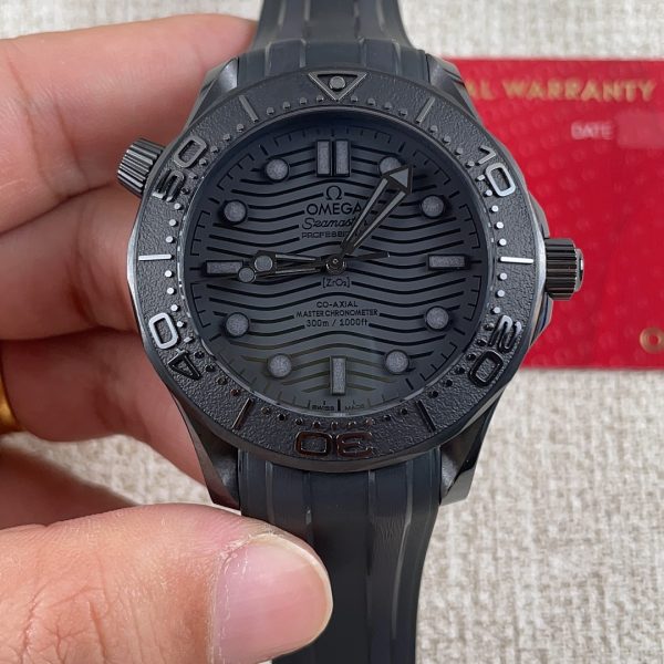 VS Factory Omega Seamaster Diver 300M 43.5mm “Black Black” Full Ceramic (210.92.43.20.01.003) — front product view