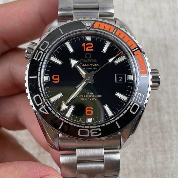 VS Factory Omega Seamaster Planet Ocean 600M 43.5mm Black Dial Orange Quarter Bezel (215.30.44.21.01.002) — front product view