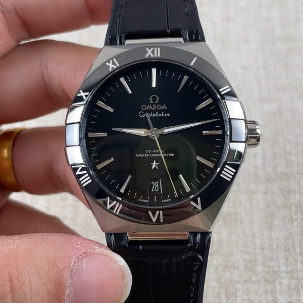 VS Factory Omega Constellation 41mm Steel Black Ceramic Bezel Black Dial (131.33.41.21.01.001) — front product view