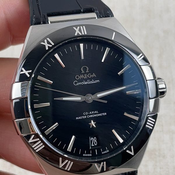 VS Factory Omega Constellation 41mm Steel Black Ceramic Bezel Black Dial (131.33.41.21.01.001) — detail view 2