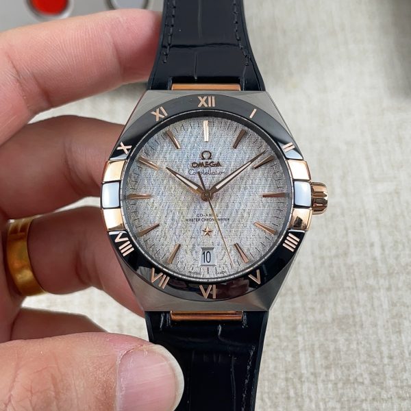 VS Factory Omega Constellation 41mm Two-Tone Sedna Gold Black Ceramic Bezel Silk Dial… — detail view 1