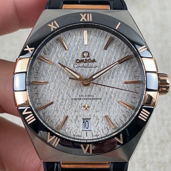 VS Factory Omega Constellation 41mm Two-Tone Sedna Gold Black Ceramic Bezel Silk Dial… — detail view 2