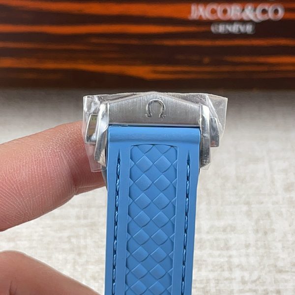 VS Factory Omega Seamaster Aqua Terra 150M 41mm Summer Blue Teak Dial Smooth Bezel Light Blue Rubber… — detail view 5