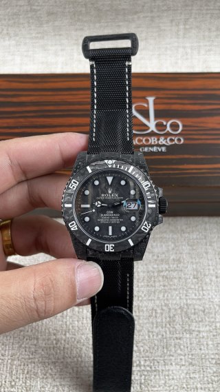 VS Factory Rolex Submariner Date “DiW Carbon Stealth” Forged Carbon Fiber (Custom Edition) — detail view 2