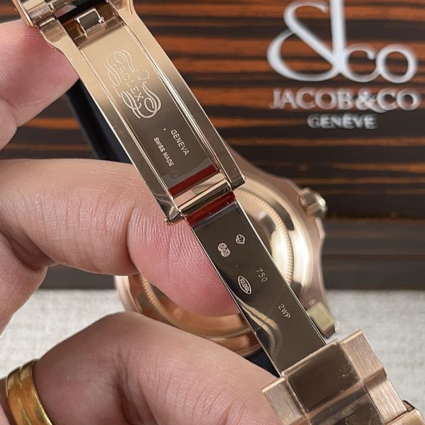 VS Factory Rolex Yacht-Master 40mm Rose Gold Matte Black Dial Ceramic Bezel Oysterflex Strap (126655) — detail view 5