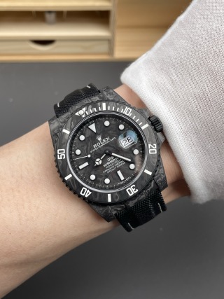 VS Factory Rolex Submariner Date “DiW Carbon Stealth” Forged Carbon Fiber (Custom Edition) — detail view 4