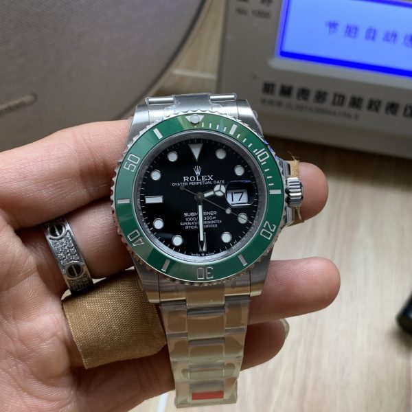 VS Factory Rolex Submariner Date “Starbucks” Green Bezel 41mm (126610LV) — front product view