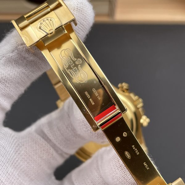 VS Factory Rolex Cosmograph Daytona 40mm Champagne Dial Yellow Gold (126508) — detail view 9