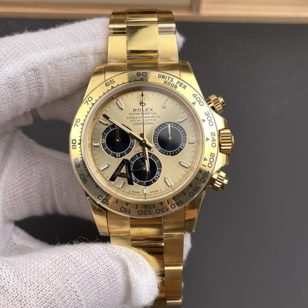 VS Factory Rolex Cosmograph Daytona 40mm Champagne Dial Yellow Gold (126508) — front product view