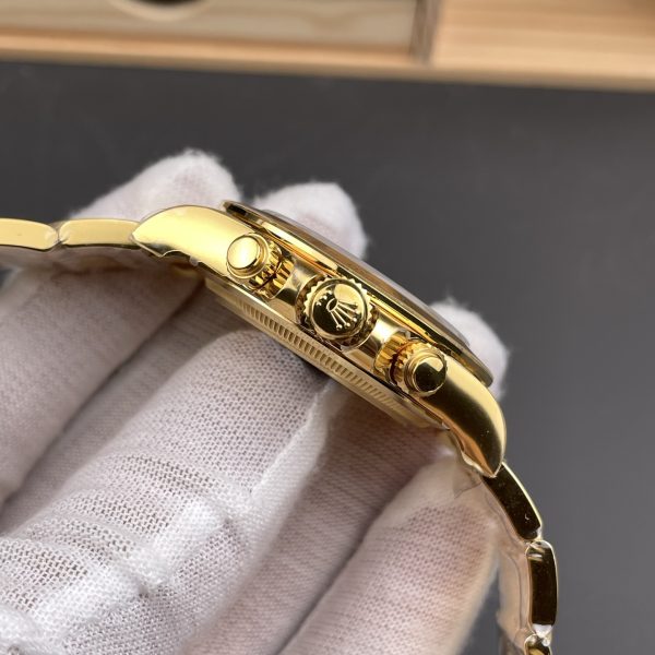 VS Factory Rolex Cosmograph Daytona 40mm Champagne Dial Yellow Gold (126508) — detail view 6