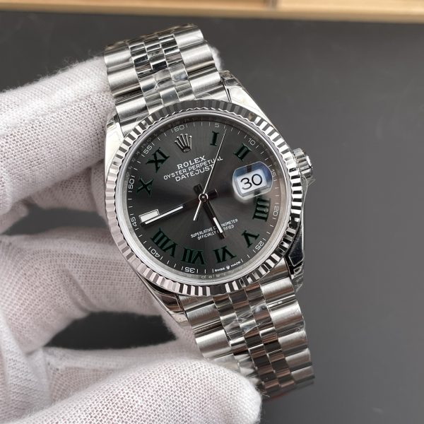 VS Factory Rolex Datejust 36mm “Wimbledon” Dial Jubilee Bracelet (126234) — detail view 3
