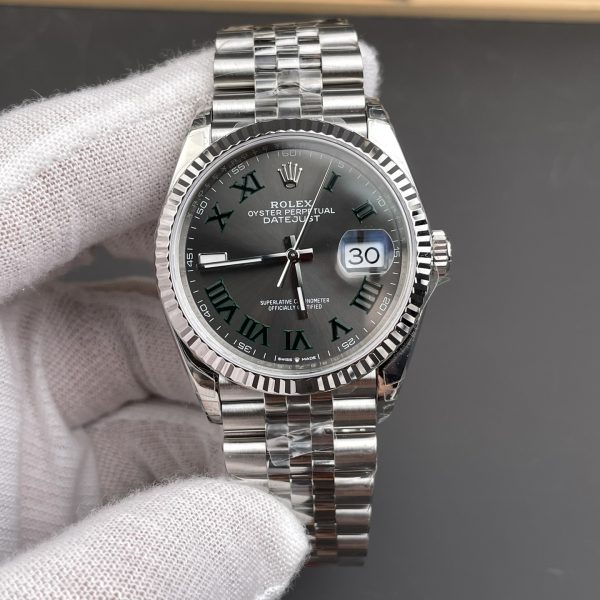 VS Factory Rolex Datejust 36mm “Wimbledon” Dial Jubilee Bracelet (126234) — front product view