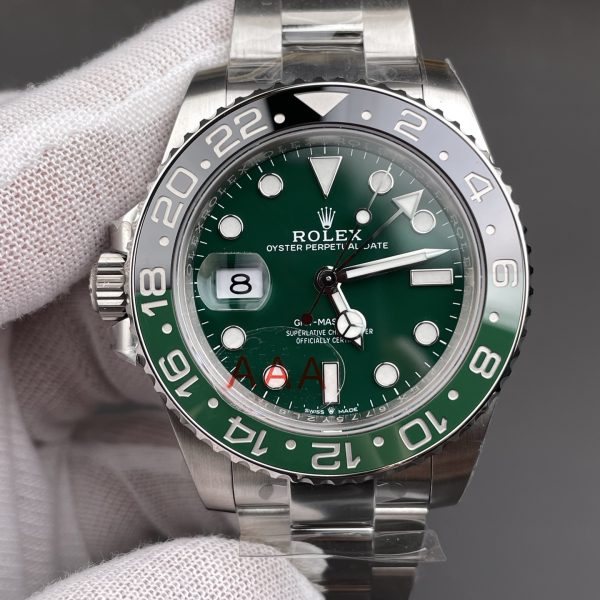 VS Factory Rolex GMT-Master II Left-Handed Green Dial Black/Green Ceramic Bezel “Sprite”Oyster Bracelet… — front product view