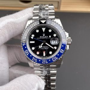 VS Factory Rolex GMT-Master II “Batgirl” Black/Blue Ceramic Bezel Jubilee Bracelet (m126710blnr-0002) — front product view