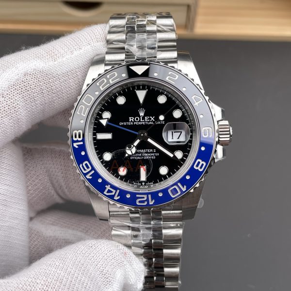VS Factory Rolex GMT-Master II “Batgirl” Black/Blue Ceramic Bezel Jubilee Bracelet (m126710blnr-0002) — front product view
