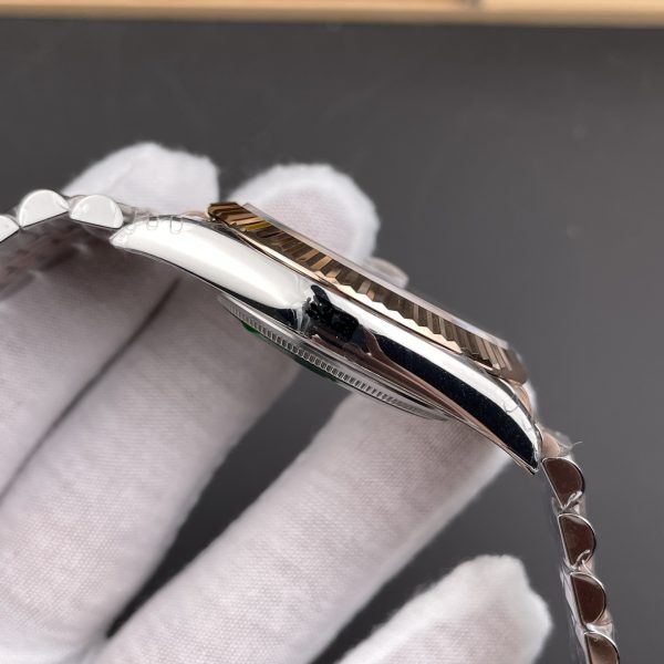 VS Factory Rolex Datejust 36mm Two-Tone Rose Gold Slate Grey”Wimbledon” Dial Fluted Bezel Jubilee… — detail view 4