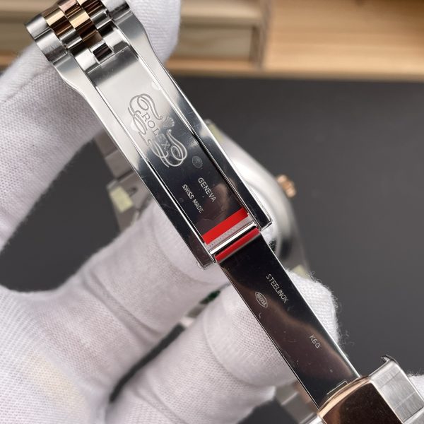 VS Factory Rolex Datejust 36mm Two-Tone Rose Gold Slate Grey”Wimbledon” Dial Fluted Bezel Jubilee… — detail view 7