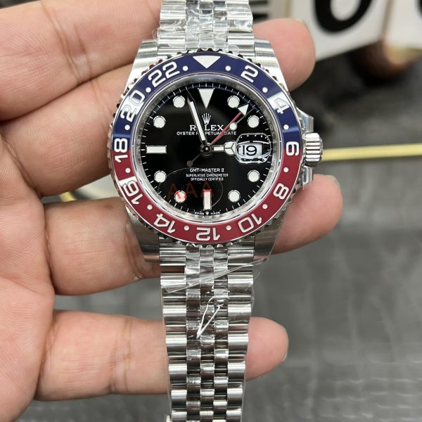 VS Factory Rolex GMT-Master II “Pepsi” Red/Blue Ceramic Bezel Jubilee Bracelet (126710blro) — front product view