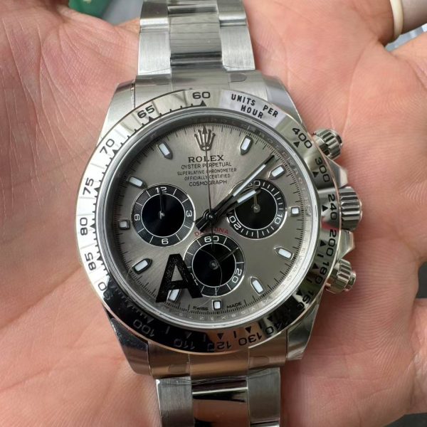 VS Factory Rolex Cosmograph Daytona White Gold Slate Grey Dial (116509) — front product view