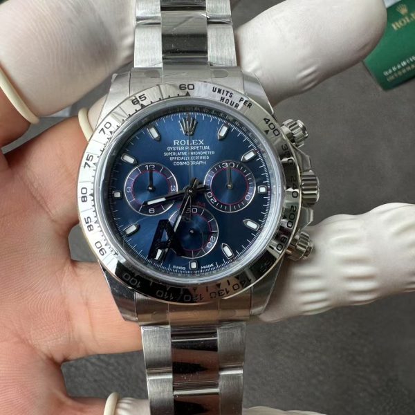 VS Factory Rolex Cosmograph Daytona White Gold Blue Dial (116509) — front product view