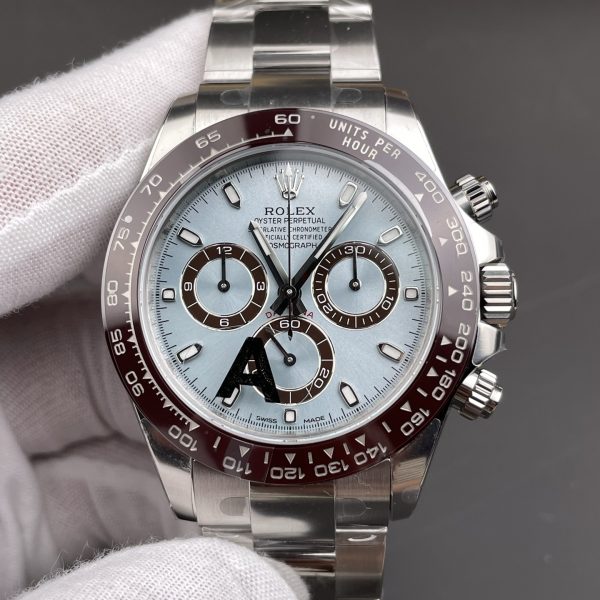 VS Factory Rolex Cosmograph Daytona “Ice Blue” Platinum (116506) — detail view 2