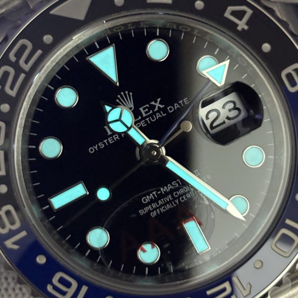 VS Factory Rolex GMT-Master II “Batman” Black/Blue Ceramic Bezel Oyster Bracelet (m126710blnr-0003) — detail view 8