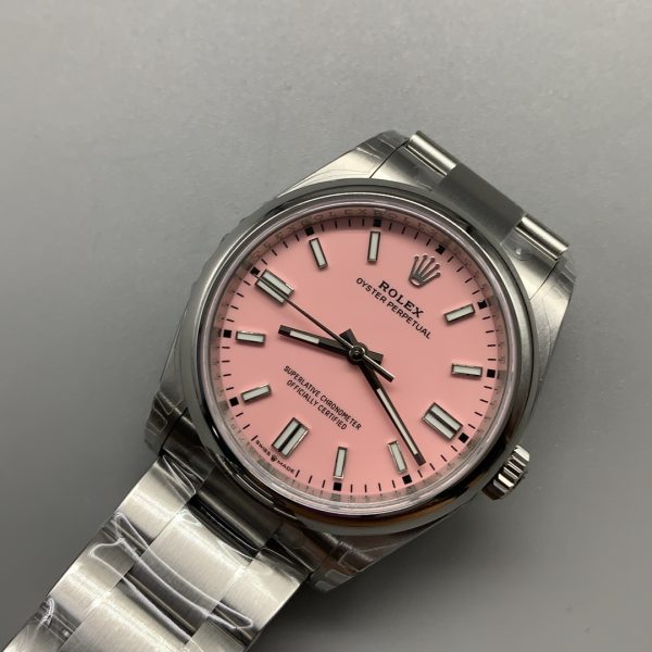 VS Factory Rolex Oyster Perpetual 36mm “Candy Pink”Dial Smooth Bezel Oyster Bracelet (126000) — detail view 2