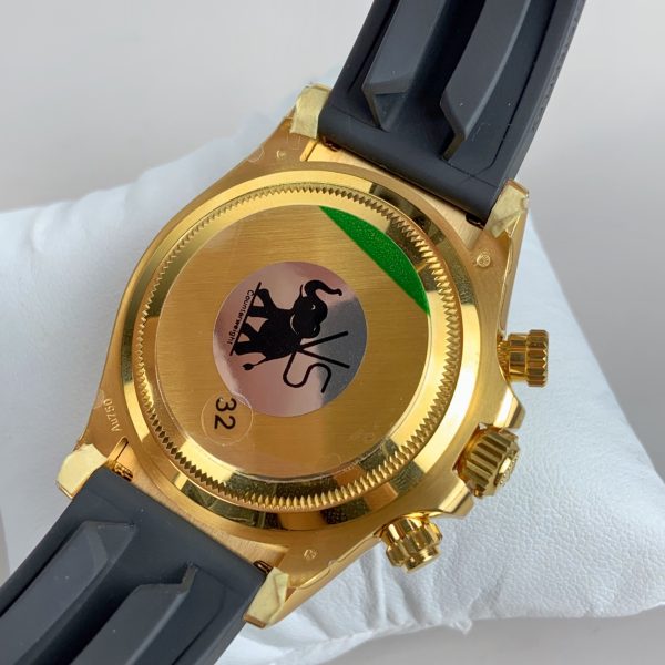 VS Factory Rolex Cosmograph Daytona Yellow Gold White Dial Rubber Strap (126518LN) — detail view 3