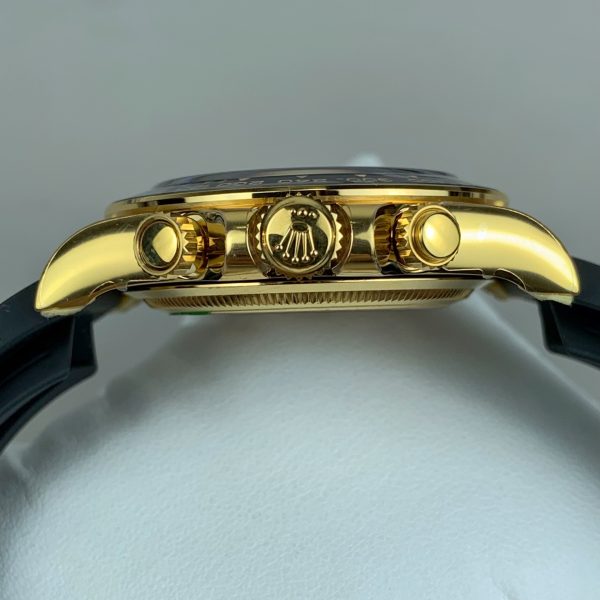 VS Factory Rolex Cosmograph Daytona Yellow Gold White Dial Rubber Strap (126518LN) — detail view 9