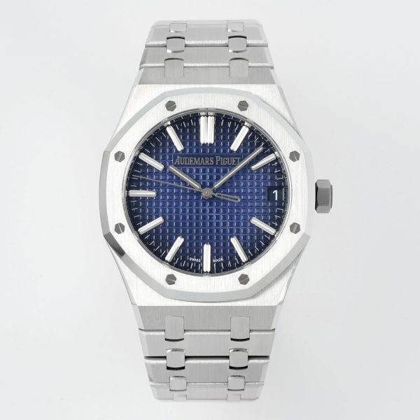 VS Factory Audemars Piguet Royal Oak 41mm White Gold Smoked Blue Dial (15510BC) — front product view