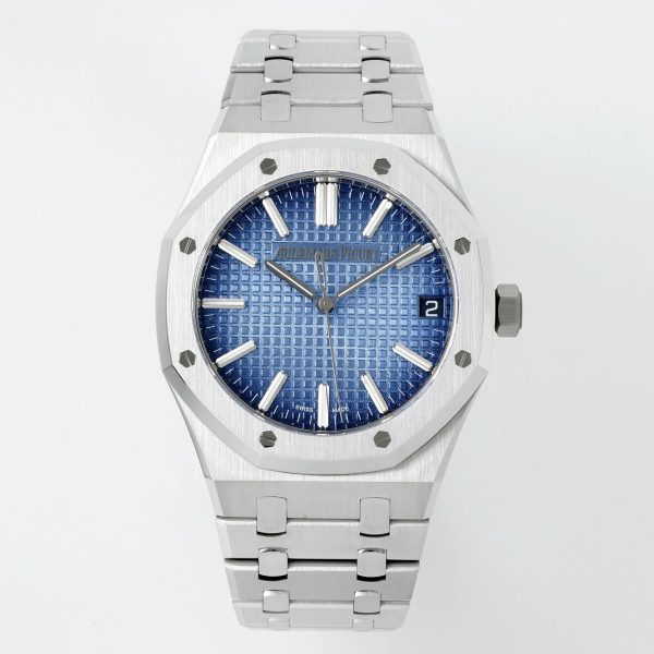 VS Factory Audemars Piguet Royal Oak 41mm White Gold Gradient Smoked Blue Dial (15510BC) — front product view