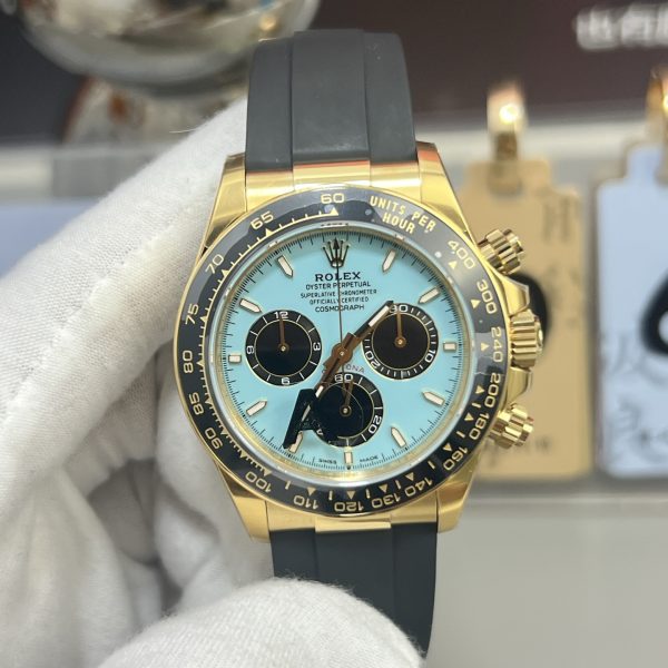 VS Factory Rolex Cosmograph Daytona “Tiffany” Turquoise Dial Rubber Strap (126518LN) — front product view