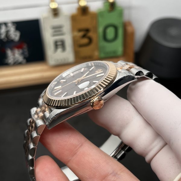 VS Factory (VSF) Rolex Datejust 41 126331 “Chocolate Dial” Two-Tone Everose Gold — detail view 6
