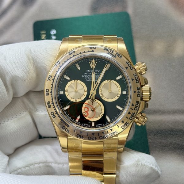 VS Factory Rolex Cosmograph Daytona 40mm Green Dial Yellow Gold (126508) — front product view