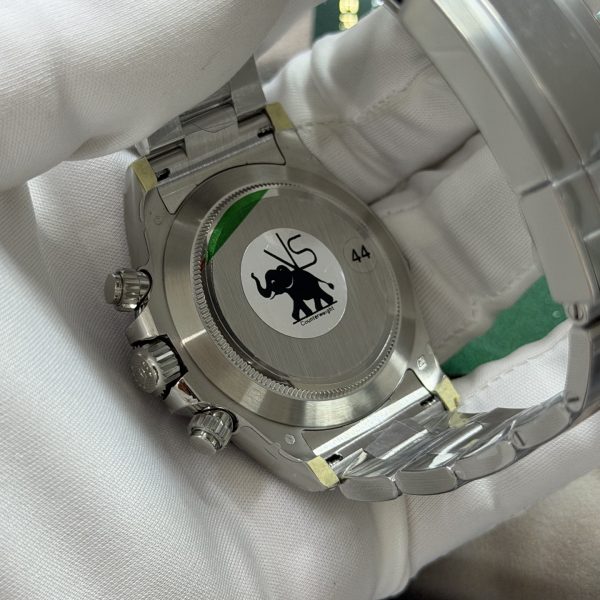 VS Factory Rolex Cosmograph Daytona 40mm Platinum Ice Blue Baguette Diamond Dial (116506) — detail view 6