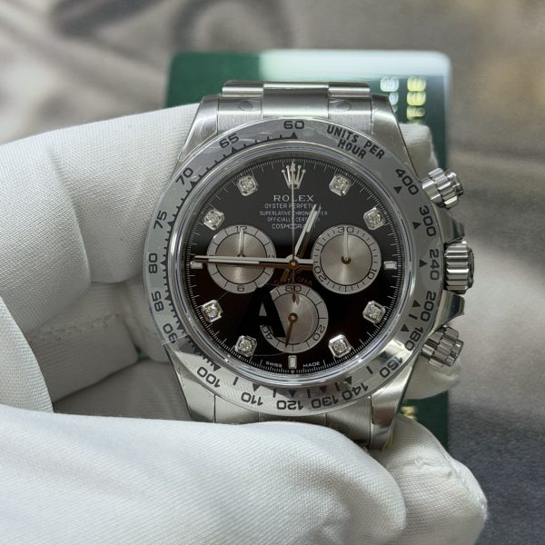 VS Factory Rolex Cosmograph Daytona 40mm Black Diamond Dial (126509) — detail view 1
