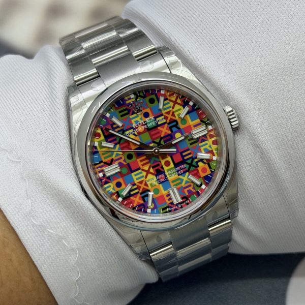 VS Factory Rolex Oyster Perpetual 36 Multicolour Dial Smooth Bezel Oyster Bracelet (126000) — detail view 3