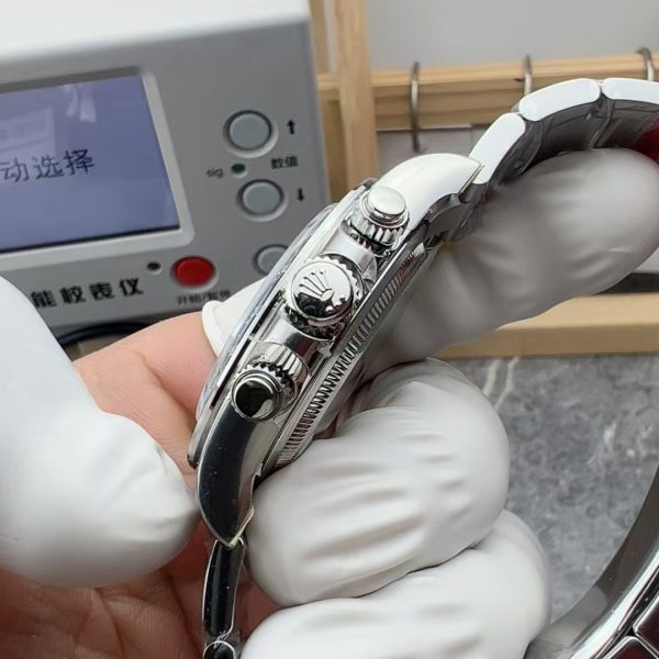 VS Factory Rolex Cosmograph Daytona 40mm “Panda” White Dial Exhibition Caseback (126502LN) — detail view 6